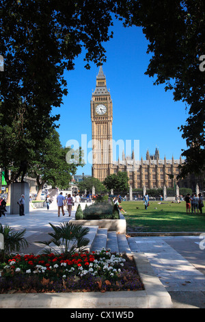 Big Ben and Houses of Parliament at Westminster in London UK. Stock Photo