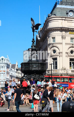 Statue of Eros at Piccadilly in London UK. Stock Photo