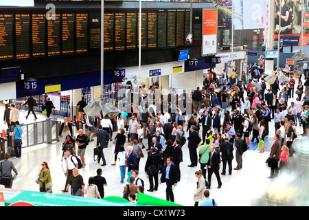 Waterloo Station concourse in London UK. Stock Photo