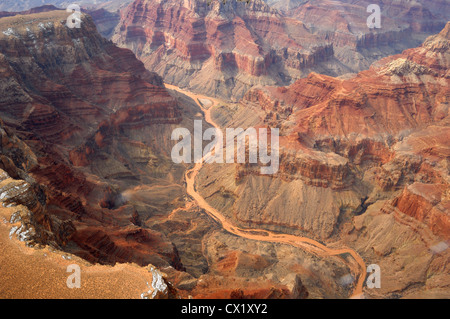 Aerial View Colorado River Grand Canyon Arizona US