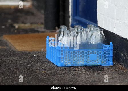 Empty glass milk bottle hi-res stock photography and images - Alamy