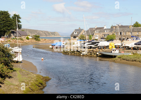 Abersoch  Harbour and the Soch River Lleyn Peninsula Gwynedd Wales Cymru UK GB Stock Photo