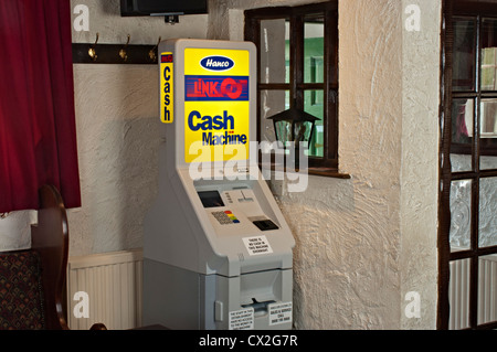 A link cash machine in a small uk village pub