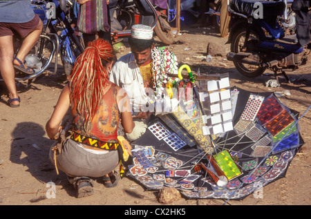 Hippie Flea Market , Anjuna Beach , North Goa, India Stock Photo