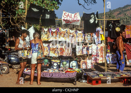 Hippie Flea Market , Anjuna Beach , North Goa, India Stock Photo