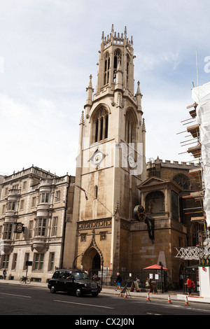 St Dunstan-in-the-West Church exterior in Fleet Street London. Stock Photo
