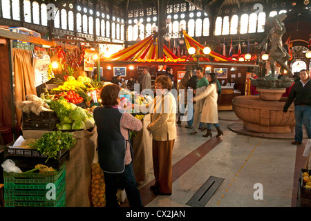 Central market in Santiago de Chile, typical scene Stock Photo