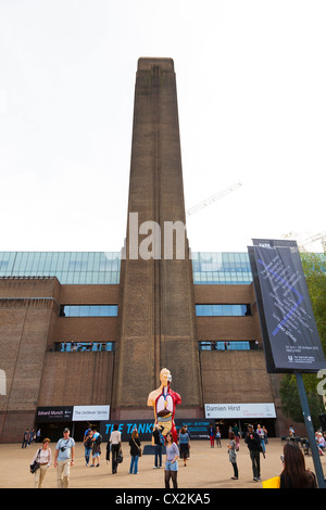 the tower of the Tate Modern on the South Bank in London Stock Photo