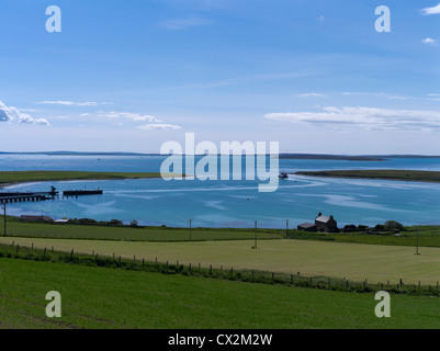 dh  HOUTON ORKNEY Houton to Lyness Hoy ferry leaving Houton Scapa Flow Stock Photo