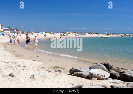 The beautiful sandy beach of Sandbanks in Poole, Dorset, England. Stock Photo