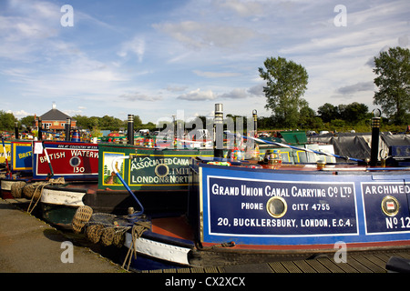 Alvecote Marina, Coventry Canal, near Tamworth, Staffordshire, England, UK, during the 2012 Alvecote Historic Boat Gathering, Stock Photo