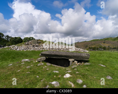 dh Nether Largie cairn south KILMARTIN GLEN ARGYLL SCOTLAND Scottish Neolithic burial cairn mound Clyde type chambered tomb mounds Stock Photo