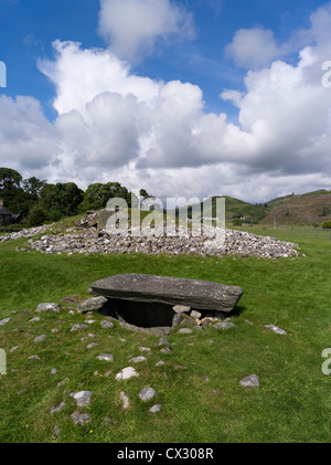 dh Nether Largie cairn south KILMARTIN GLEN ARGYLL SCOTLAND Neolithic burial chamber tomb prehistoric bronze age cist prehistorical mound Stock Photo