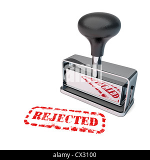 High detail rejected stamp over white background. Stock Photo