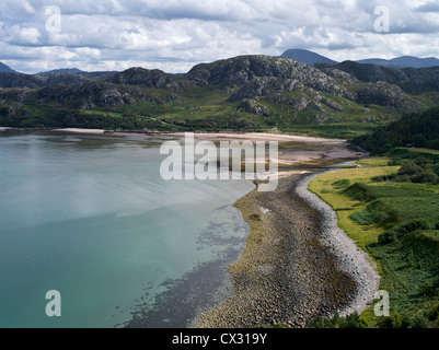 dh North coast 500 GRUINARD BAY SUTHERLAND Scottish highland sea bay shore and mountain hills north west highlands Stock Photo