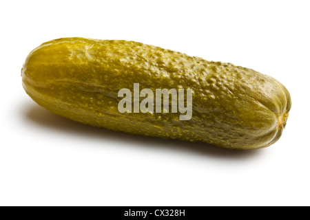 Pickled cucumbers on white background Stock Photo
