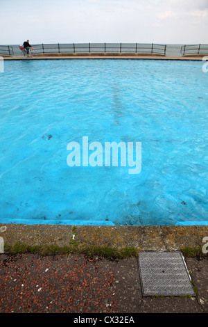 Outdoor swimming pool - peer - Llandudno - Wales - UK Stock Photo