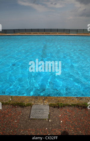 Outdoor swimming pool - peer - Llandudno - Wales - UK Stock Photo