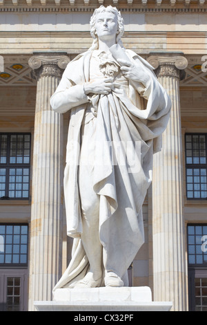 Friedrich Schiller statue in Gendarmenmarkt, Berlin Stock Photo