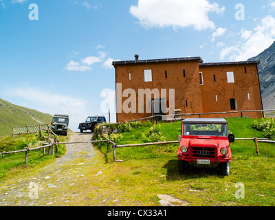 Purple Valley, Stelvio National Park, Violet Hut, Bormio, Lombardy, Italy Stock Photo