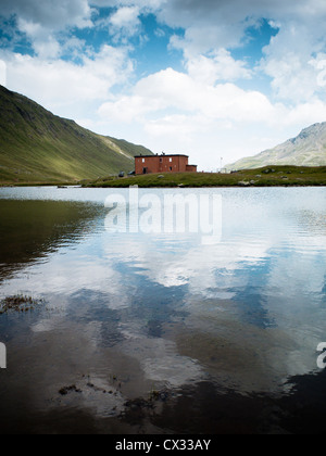 Purple Valley, Stelvio National Park, Violet Hut, Bormio, Lombardy, Italy Stock Photo