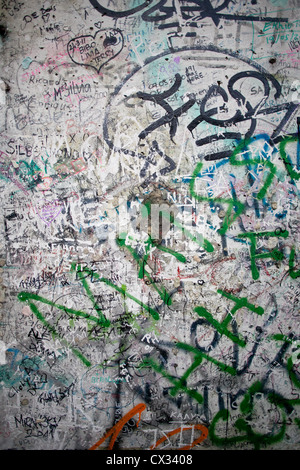 Berlin Wall closeup on Potsdamer Platz in Berlin Stock Photo