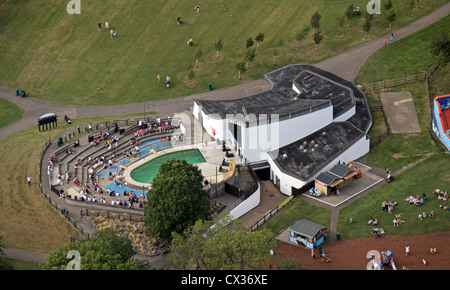 aerial view of ZSL Whipsnade Zoo in Bedfordshire Stock Photo