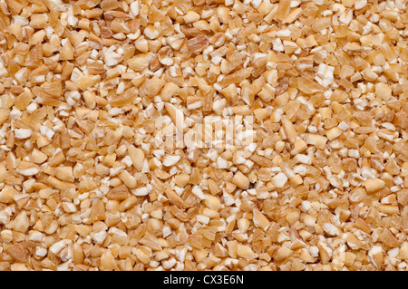 Background with bulgar (cracked) wheat on it Stock Photo