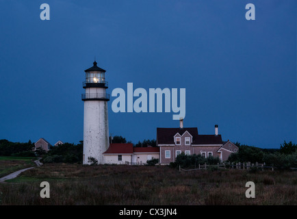 Cape Cod Lighthouse, Truro, Cape Cod, Massachusetts, USA Also known as Highland Lighthouse. Stock Photo