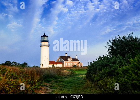 Cape Cod Lighthouse, Truro, Cape Cod, Massachusetts, USA Also known as Highland Lighthouse. Stock Photo