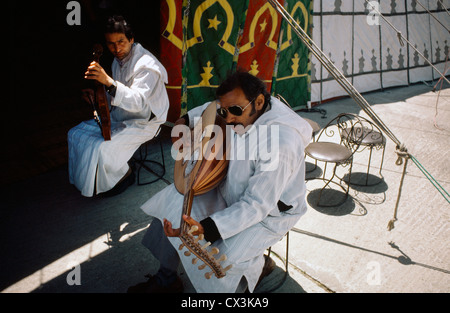 Morocco Fantasia Musicians Man Playing The Oud Stock Photo