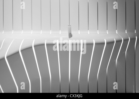 Corian Super-Surfaces, London, United Kingdom. Architect: Amanda Levete Architects, 2009. Detail of bathroom sink. Stock Photo