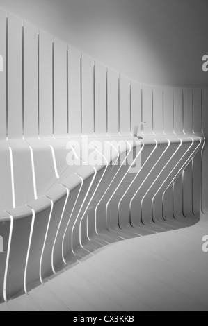 Corian Super-Surfaces, London, United Kingdom. Architect: Amanda Levete Architects, 2009. Bathroom sink. Stock Photo