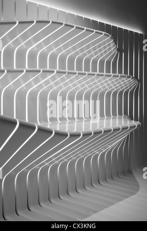 Corian Super-Surfaces, London, United Kingdom. Architect: Amanda Levete Architects, 2009. Kitchen shelving. Stock Photo