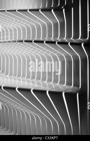 Corian Super-Surfaces, London, United Kingdom. Architect: Amanda Levete Architects, 2009. Kitchen shelving. Stock Photo