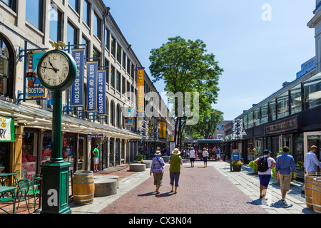 Quincy market in historic downtown Boston, Massachusetts, USA Stock Photo