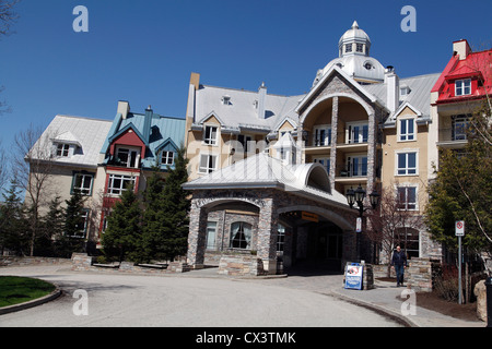 Exterior Of A Hotel In Mont Tremblant Quebec Canada Stock Photo