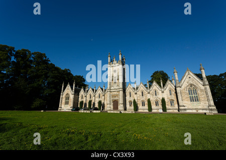 The Aberford Almshouses, situated between Leeds and York, were built by sisters Mary and Elizabeth Gascoigne in 1844. Stock Photo