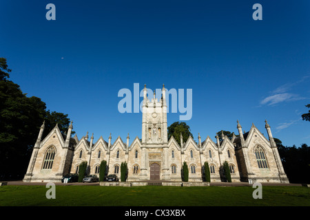 The Aberford Almshouses, situated between Leeds and York, were built by sisters Mary and Elizabeth Gascoigne in 1844. Stock Photo