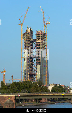 Construction of the new headquarters for the European Central Bank, Frankfurt, Germany, Europe Stock Photo