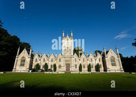 The Aberford Almshouses, situated between Leeds and York, were built by sisters Mary and Elizabeth Gascoigne in 1844. Stock Photo