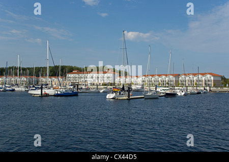 Boltenhagen Marina, Holiday Resort Weisse Wiek, Baltic Sea Coast, Mecklenburg-West Pomerania, Germany Stock Photo