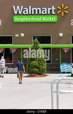 A Wal-Mart Neighborhood Store location. Stock Photo