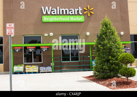 A Wal-Mart Neighborhood Store location. Stock Photo
