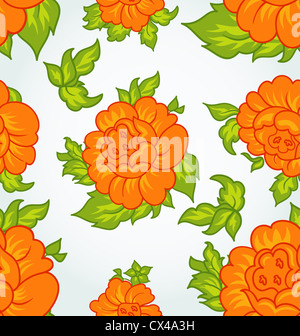 Illustration cute floral seamless background. Vector Stock Photo - Alamy