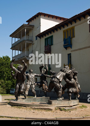 Statue of dancer from Georgian movie Stock Photo