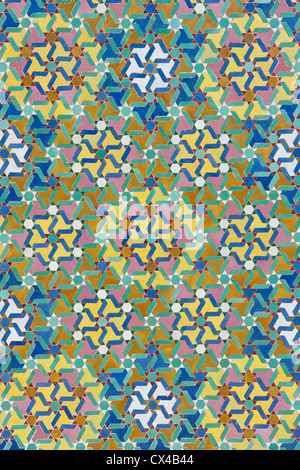 Traditional mosaic tiles on the King Hassan II Mosque in Casablanca, Morocco Stock Photo