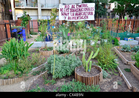 Community orchard in Forat de la Vergonya in Born, Barcelona Stock Photo