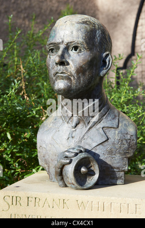 Bust of Sir Frank Whittle Memorial Gardens Lutterworth Leicestershire England UK Stock Photo