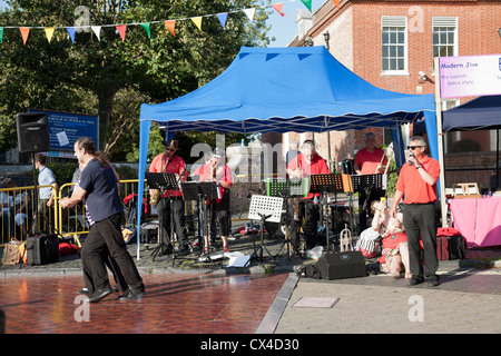 Band plying at the Ringwood Carnival Hampshire England Stock Photo